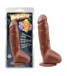 Коричневый фаллоимитатор Brunet Trick Penis - 22,5 см.