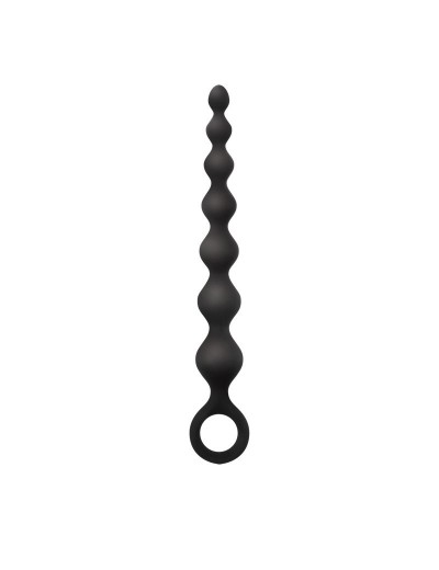 Чёрная анальная цепочка Perles D Lux Long - 20,3 см.
