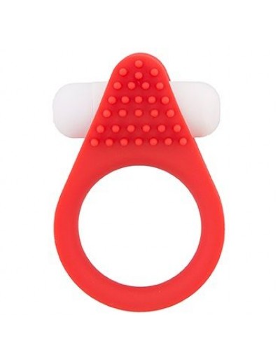 Красное эрекционное кольцо LIT-UP SILICONE STIMU RING 1 RED