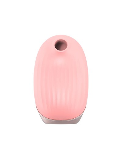 Розовый вибростимулятор с вакуумной стимуляцией Cherubic