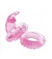 Розовое вибрирующее кольцо с зайчиком