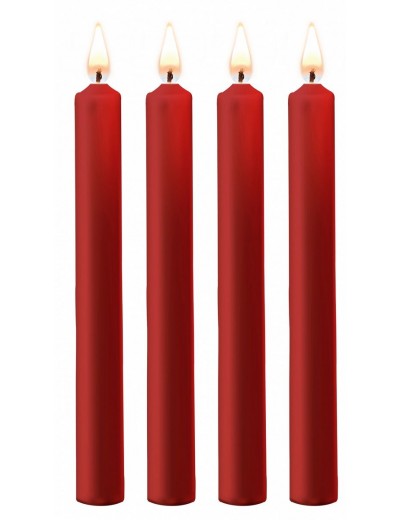 Набор из 4 красных восковых свечей Teasing Wax Candles Large