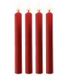 Набор из 4 красных восковых свечей Teasing Wax Candles Large