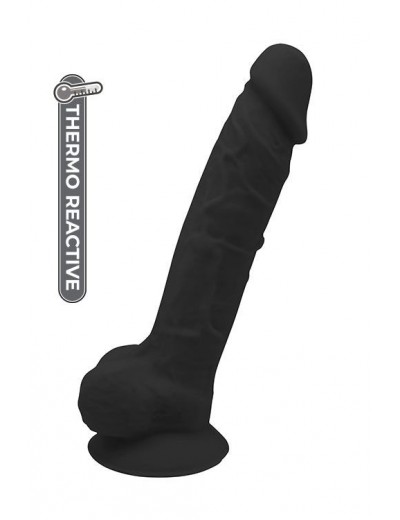 Черный фаллоимитатор на присоске DILDO 9.5INCH - 21 см.