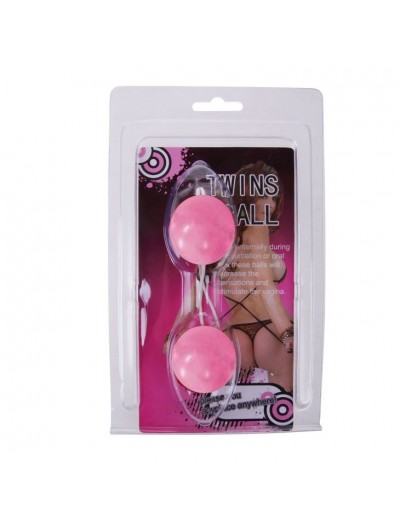 Розовые глянцевые вагинальные шарики