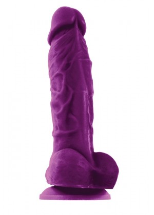 Фиолетовый фаллоимитатор на присоске ColourSoft 5  Soft Dildo - 17,8 см.