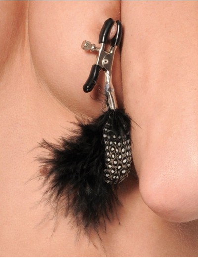 Металлические зажимы для сосков с пёрышками Feather Nipple Clamps