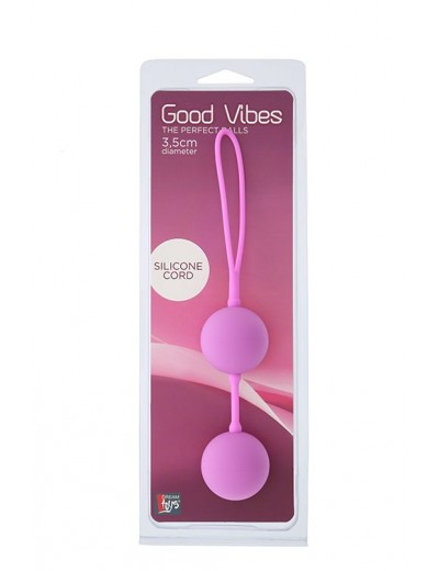 Розовые вагинальные шарики на силиконовой связке GOOD VIBES THE PERFECT BALLS PINK