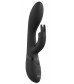 Черный вибромассажер-кролик Zosia - 21,3 см.