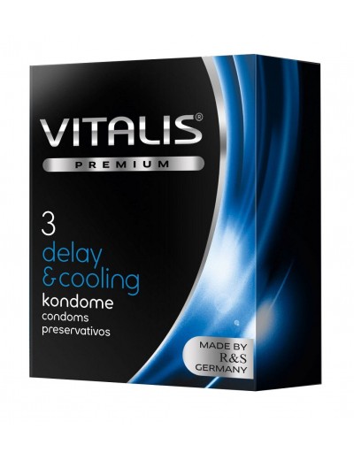 Презервативы VITALIS PREMIUM delay   cooling с охлаждающим эффектом - 3 шт.