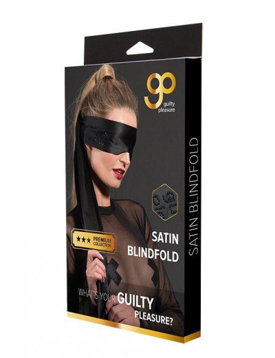 Черная маска-лента на глаза PREMIUM SATIN BLINDFOLD