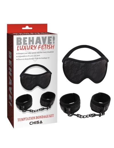 Черный эротический набор Temptation Bondage Kit