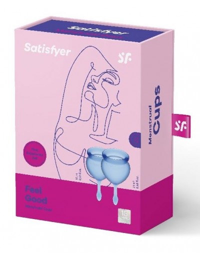 Набор синих менструальных чаш Feel good Menstrual Cup