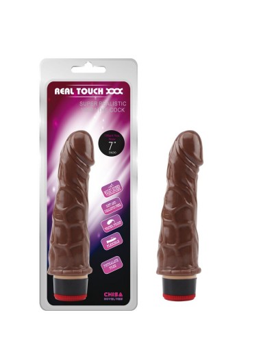 Коричневый вибратор-реалистик 7” Vibe Cock - 18 см.