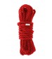Красная веревка для шибари DELUXE BONDAGE ROPE - 5 м.