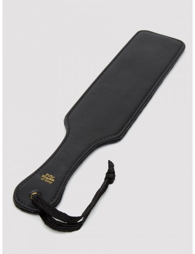 Черная шлепалка Bound to You Faux Leather Spanking Paddle - 38,1 см.