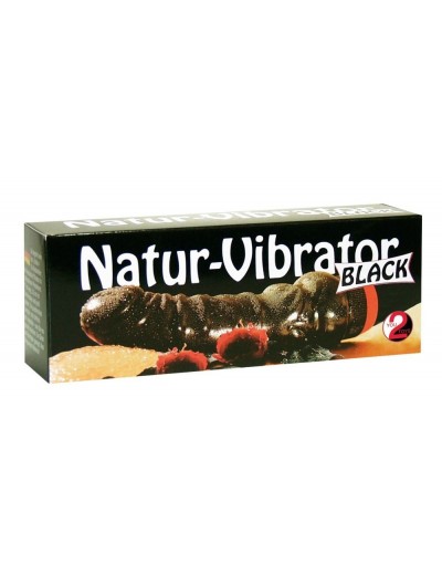 Черный вибратор-реалистик Natur-Vibrator - 17 см.