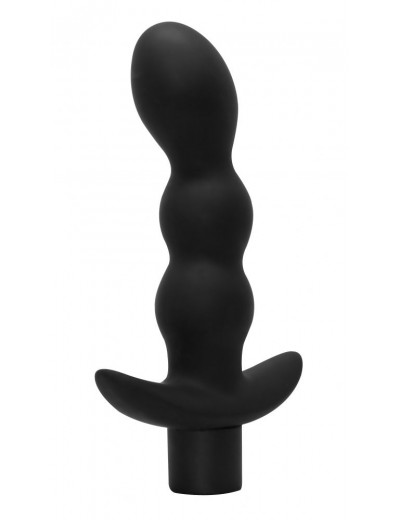 Чёрный анальный вибромассажёр Naughty - 14,5 см.