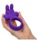 Фиолетовое двойное эрекционное кольцо Silicone Rechargeable Dual Rockin Rabbit
