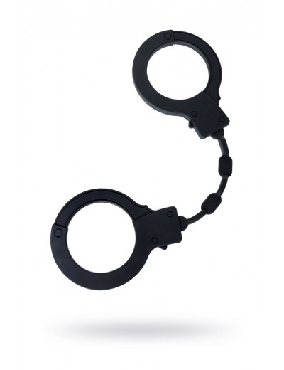 Черные силиконовые наручники  Штучки-дрючки