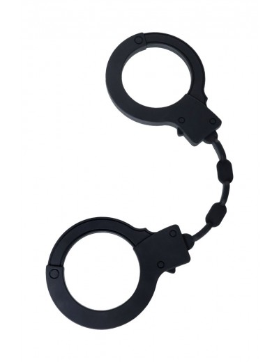 Черные силиконовые наручники  Штучки-дрючки