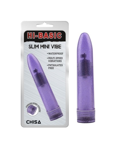 Фиолетовый мини-вибратор Slim Mini Vibe - 13,2 см.