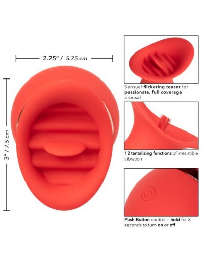 Красный клиторальный вибростимулятор French Kiss Charmer