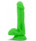 Зеленый фаллоимитатор 6 Inch Silicone Dual Density Cock with Balls - 15,24 см.