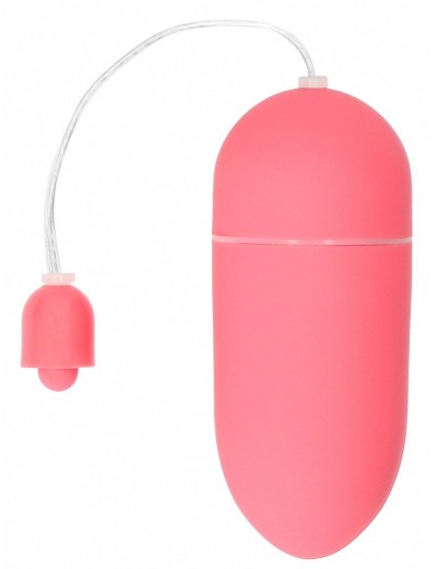 Розовое гладкое виброяйцо Vibrating Egg - 8 см.