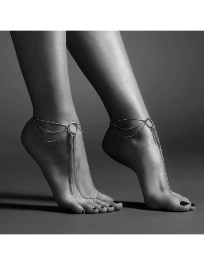 Серебристые браслеты на ноги Magnifique Feet Chain