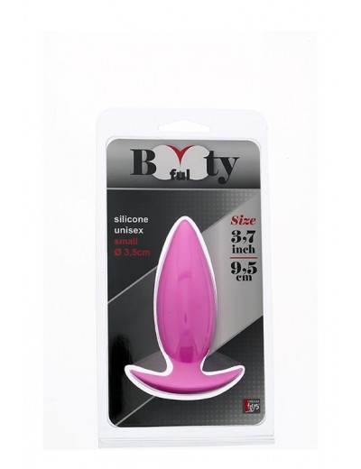 Розовая анальная пробка BOOTYFUL ANAL PLUG SMALL PINK - 9,5 см.