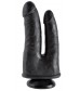 Чёрный анально-вагинальный фаллоимитатор Double Penetrator - 20,9 см.