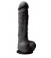 Черный фаллоимитатор Pleasures 5  Dildo - 17,8 см.