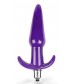 Фиолетовая анальная вибропробка - 16 см.