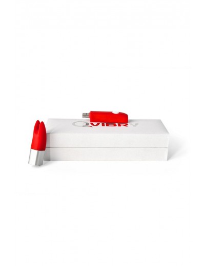 Красный клиторальный вибратор с 4Gb USB памяти и 7 режимами вибрации