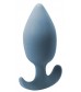 Грязно-синяя анальная пробка со смещенным центром тяжести Gleam - 10 см.