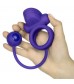 Фиолетовое эрекционное кольцо с утяжелителем Silicone Rechargeable Dual Rockin Rim Enhancer