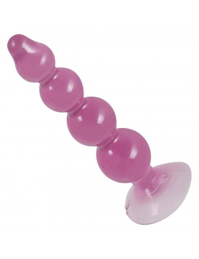 Фиолетовый анальный стимулятор-ёлочка Anal Beads - 13 см.