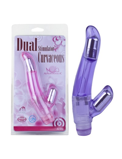 Фиолетовый вибростимулятор Dual Stimulator Curvaceous