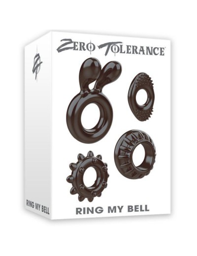 Набор из 4 эрекционных колец различной формы и размера RING MY BELL