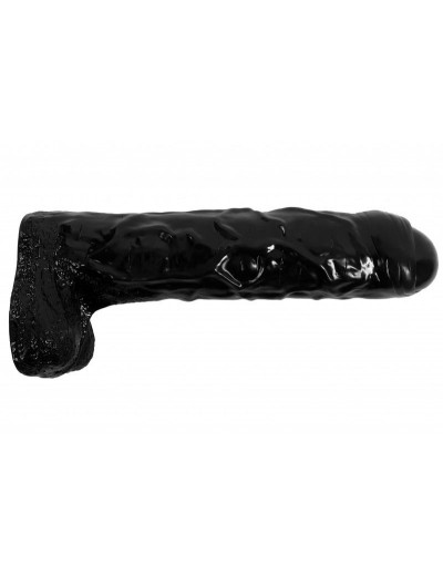 Черный реалистичный фаллоимитатор-гигант - 65 см.