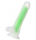 Прозрачно-зеленый фаллоимитатор, светящийся в темноте, Wade Glow - 20 см.
