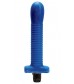Синий многоскоростной силиконовый вибратор - 18 см.