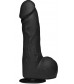 Черный фаллоимитатор The Perfect Cock With Removable Vac-U-Lock Suction Cup - 19 см.