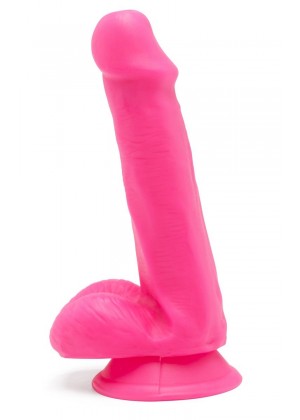 Розовый фаллоимитатор Happy Dicks Dildo 6 inch Balls - 15,2 см.