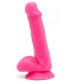 Розовый фаллоимитатор Happy Dicks Dildo 6 inch Balls - 15,2 см.