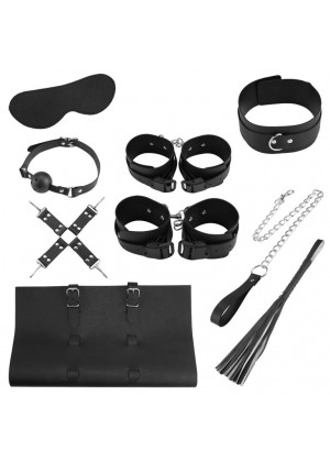 Оригинальный БДСМ-набор из 9 предметов в черной сумке