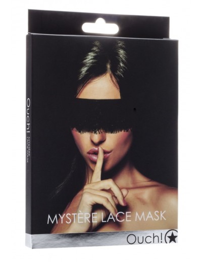 Черная кружевная маска Mystere Lace Mask