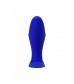Синяя силиконовая расширяющая анальная пробка Bloom - 8,5 см.