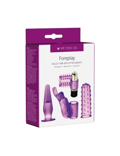 Фиолетовый вибронабор Foreplay Couples Kit